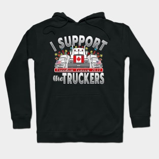 STAND FOR TRUCKERS - CONVOY FOR FREEDOM - FREEDOM CONVOY 2022 - GRAY GRADIENT Hoodie